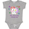 thumbnail image 3 of Inktastic My Auntie Loves Me- cute unicorn Boys or Girls Baby Bodysuit, 3 of 5