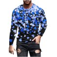 thumbnail image 2 of Blusas y camisas de manga larga con cuello redondo para hombre. Camiseta deportiva estampada para San Valentín. Camiseta de manga larga con cuello redondo. Blusas de licra para hombre., 2 of 5