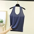 thumbnail image 6 of qucoqpe Summer Halter Tank Tops for Women Fashion Casual Solid Color Sleeveless Shirts Trendy Loose Fit Blouses, 6 of 7