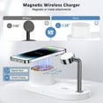 thumbnail image 2 of Graflsoa Magnetic 3-in-1 Wireless Charging Station with Mag-Safe for iPhone, 15W Fast Charging, LED Indicator, Black, 2 of 7