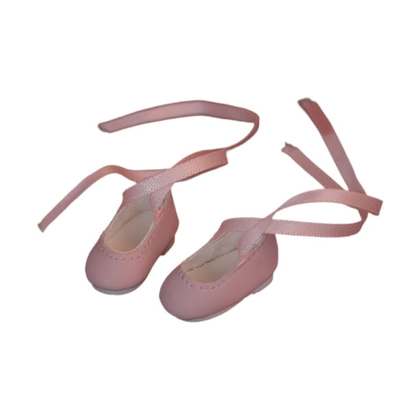 Zapatos planos para muñecas BJD, atuendos de moda, zapatos cómodos de PU, zapatos de baile rosa