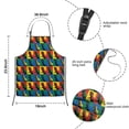 thumbnail image 3 of Colorful Dinosaurs Pop Art Square Pattern Kids Aprons for Girls and Boys,Adjustable Neck Strap Toddler Aprons for Kids Cooking Baking, 3 of 6