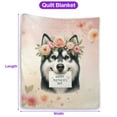 thumbnail image 5 of Happy Mother's Day Siberian Husky with Flower Crown and Greeting Card Quilt Blanket Husky Dog Lover Gifts Cozy Comforter Throw Blanket - 13004, 5 of 5