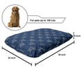 thumbnail image 2 of Tribal Pet Bed, Australian Aboriginal Underwater Folk Motif with Sea Turtles on Circles, Resistant Pad for Dogs and Cats Cushion with Removable Cover, 24" x 39", Night Blue and White, by Ambesonne, 2 of 4