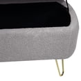thumbnail image 6 of Storage Ottoman Bench,End of Bed Bench with Large Storage Space and Metal Legs,Upholstered Entryway Bench for Living Room Bedroom End of Bed Entryway,Gray, 6 of 7