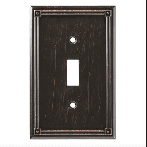 Brainerd W16044-VBR Ruston Venetian Bronze Single Switch Wall Plate Cover