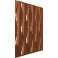 thumbnail image 2 of Ekena Millwork 19 5/8"W x 19 5/8"H Ariel EnduraWall Decorative 3D Wall Panel, Bright Coat Copper (12-Pack for 32.04 Sq. Ft.), 2 of 6