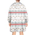 thumbnail image 2 of Wearable Oversized Blanket,Christmas Tree and Bird Pattern Wearable Blanket Hoodie for Adults,Cozy Hooded Blankets with Super Pockets,Super Warm Fuzzy Pullover for Women & Men, 2 of 6
