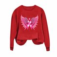 thumbnail image 3 of Craaazy Sweatshirts For Women Breast Cancer Awareness Sweatshirts Ribbon Print Casual Long Sleeve Shirts Gifts For Women, 3 of 5