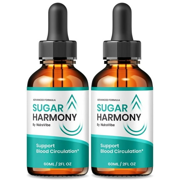 (2 Pack) Sugar Harmony Drops, SugarHarmony Liquid Formula - Naturally Supports Healthy Circulation, Stable Levels and Energizes the Body, Official Review (60 Servings)
