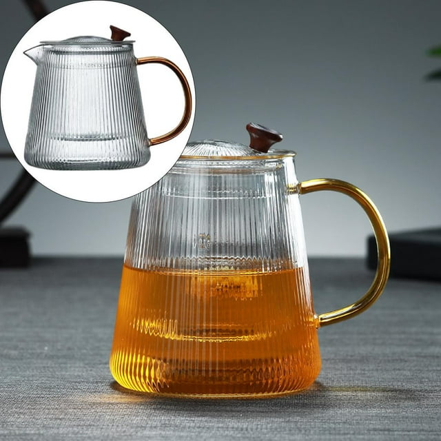 Hervidor de Té de Borosilicato Grueso Perfecl Tetera de hoja suelta 800ml