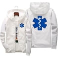 thumbnail image 2 of Primavera y otoño 2024 EMT chaqueta estampada de ambulancia de primeros auxilios abrigo informal diario con cremallera de Color sólido abrigo de moda para hombres y mujeres, 2 of 4