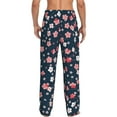 thumbnail image 3 of Goofa Cherry Blossoms Printed Soft Pajama Pants for Men, Wide Leg Comfy Casual Lounge Yoga Pants-X-Large, 3 of 9