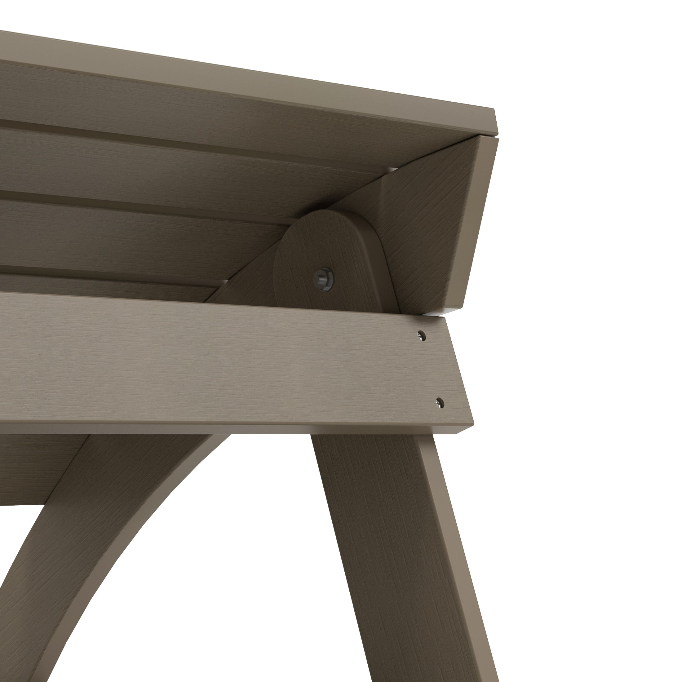 Outdoor Adirondack Chair Folding Ottoman, Taupe