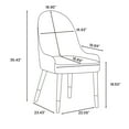 thumbnail image 3 of POVISON Modern Dining Chair With PU Leather (Set of 4), Black & Beige Chair, Metal Legs, 3 of 9