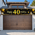 thumbnail image 6 of Golden Birthday Banner 40th Celebration Happy Birthday Decoration Backdrop Party Supplies Background Photography Props Festive Decors, 6 of 8