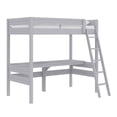 thumbnail image 4 of Dorel Living Harlan Wood Loft Bed with Ladder and GuardRail in Twin in Gray, 4 of 9