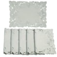 thumbnail image 5 of Placemats Set of 6 for Dining Table, Light Gray Table Linen, 14x20 inches Rectangle - The Corda Collection - Home Decor, 5 of 8