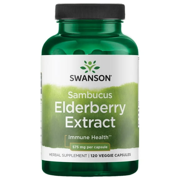 Swanson Sambucus Elderberry Extract 575 mg 120 Vegan Caps