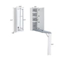 thumbnail image 4 of White Wall Mount Ironing Board Center Cabinet with Mirror and Storage Shelves, 4 of 7