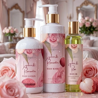 Hello Kitty Body Wash + Body Lotion + Shampoo Set de tocador NEW
