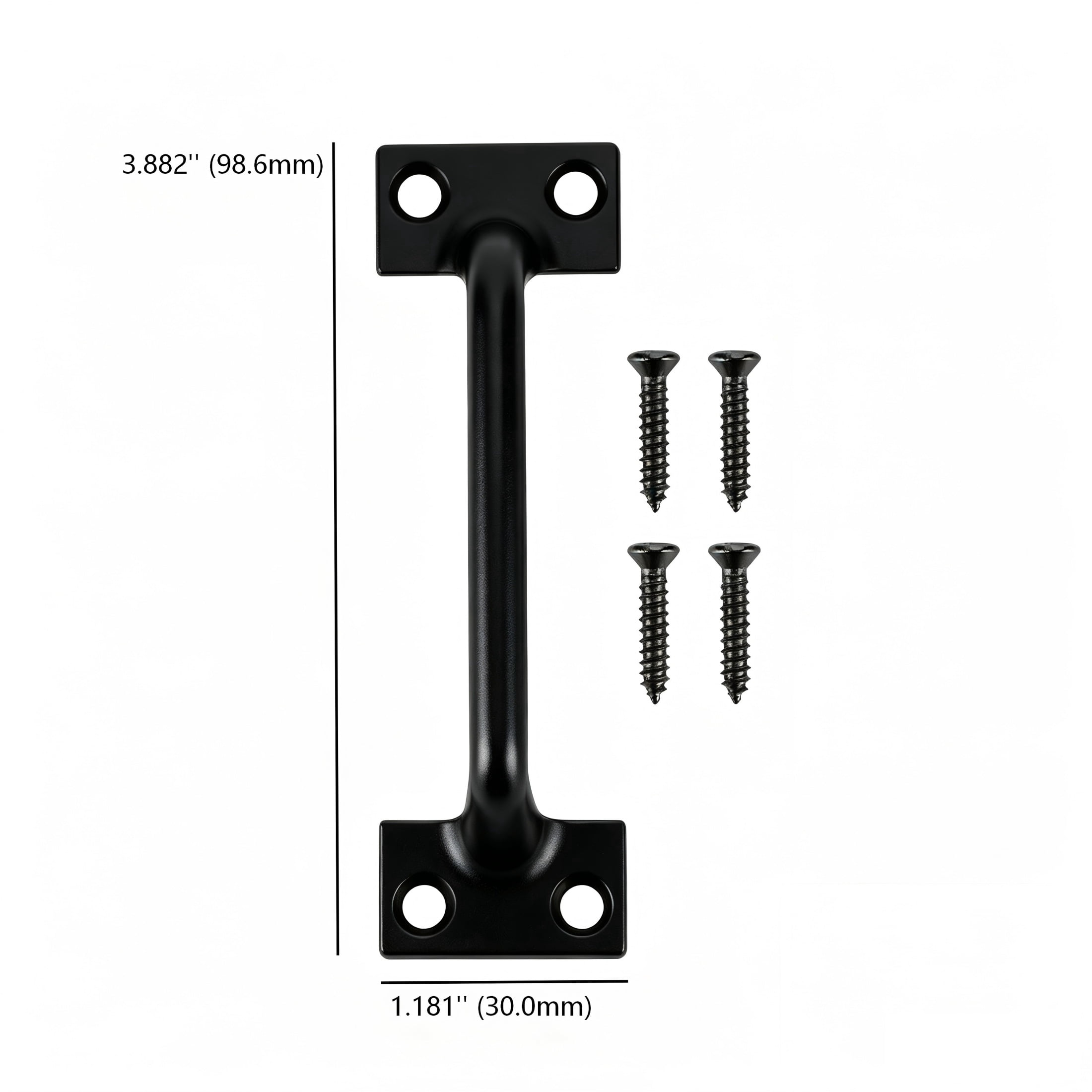 Hyper Tough Window Sash Lift Pull, Matte Black, 2 Pack