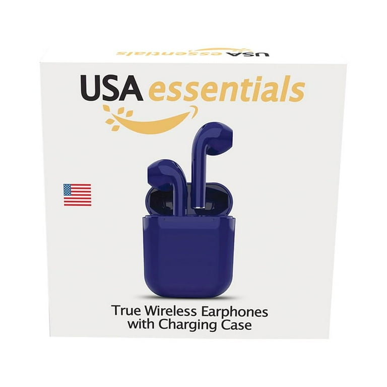 USA Essentials Wireless Bluetooth Airbuds Navy Blue