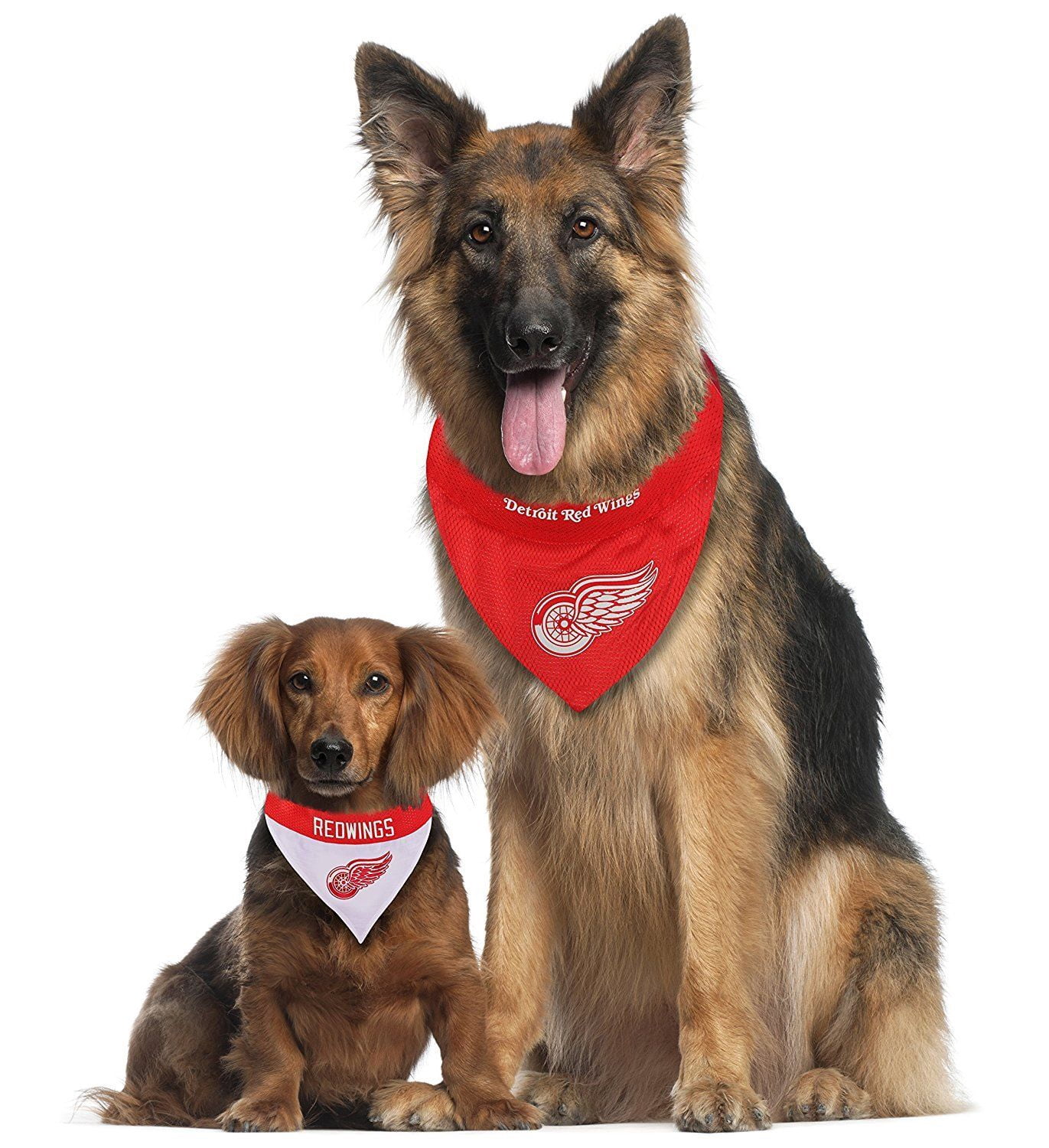 Pets First NHL Detroit Red Wings Bandana! NEW Reversible Pet Bandana - 2 sided Premium Bandanna