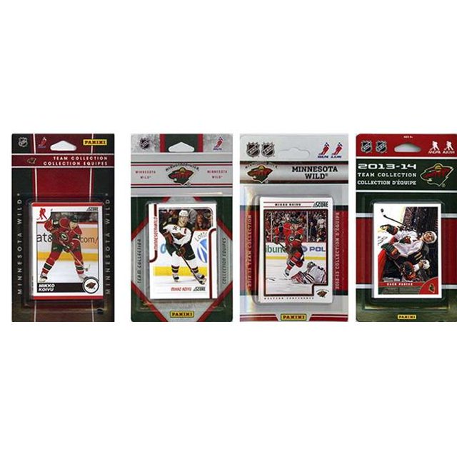 CandICollectables WILD413TS NHL Minnesota Wild 4 Different Licensed Trading Card Team Sets