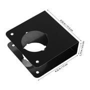 LOLIPPYY Black Metal Door Knob Back Plate Lock Reinforcement for Improved Home Security and Durability