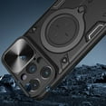 thumbnail image 2 of TECH CIRCLE Case For iPhone 12 Pro, Sliding Lens Protective Rugged Case with Rotating Stand Phone Ring Holder Lightweight Sturdy Shockproof Cover for Apple iPhone 12 Pro 6.1" 2020,Black, 2 of 8