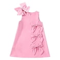 thumbnail image 1 of Robes pour Filles pour Usage Quotidien Col Rond Tenues d'Été Décontractées Robes pour Tout-Petits Filles 3 8 Ans Robe Confortable avec Sandales, 1 of 5