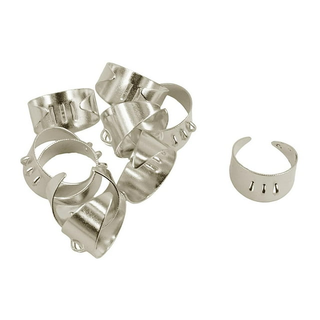 KLKCMS 10pcs Adjustable 3 Loops Blank s Base Settings Findings for Jewelry Making White K