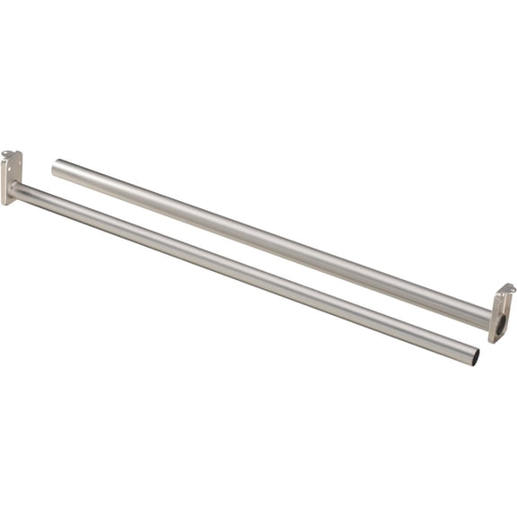 National Hardware S840-181 Adjustable Steel Closet Rod, Satin Nickel, 30 to 48 In. - Quantity 1
