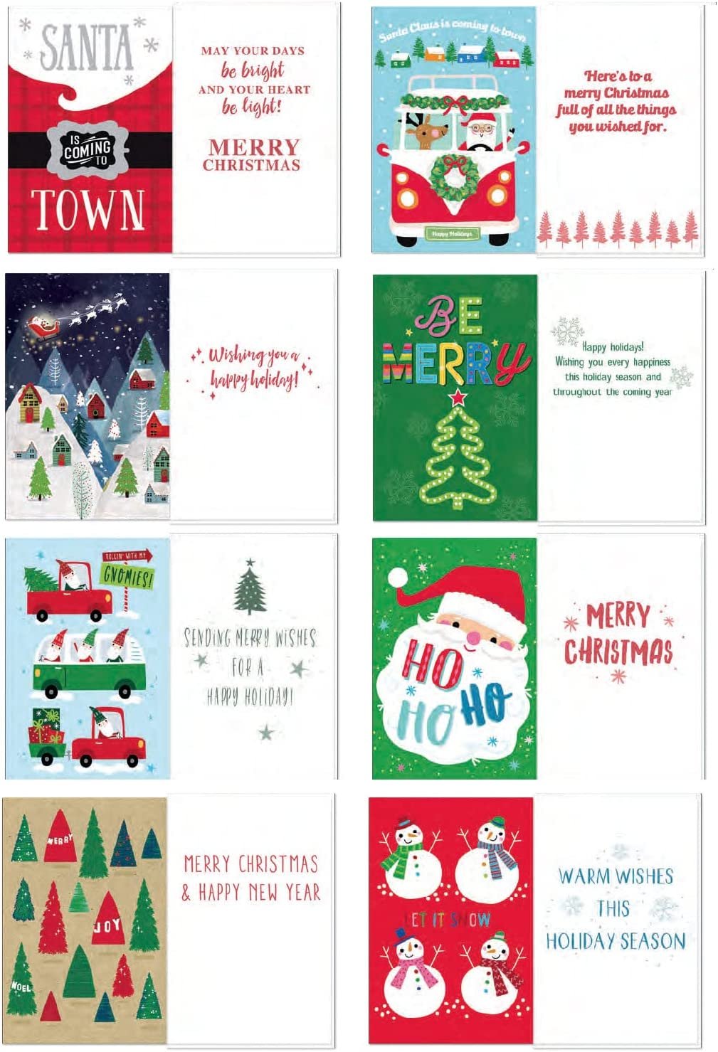 Christmas Cards Bulk Merry Christmas Greeting Cards Set of 16 with