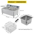 thumbnail image 4 of Whizmax 22L Dual Tank Electric Deep Fryer, 3400W Professional Fryer for Restaurant & Home Use, 23.2QT with Baskets and Lids, 4 of 7