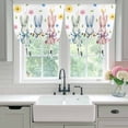 thumbnail image 4 of Easter Bunny Balloon Curtains for Bedroom/Front Door/Bathroom, Spring Watercolor Polka Dot Flower Plaid Tie Up Curtains 63 Inch Length Light Filtering Kitchen Curtains Shades for Windows 46"x63", 4 of 8