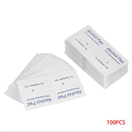 100PCS/Set Portable Alcohol Swabs Pads Wipes Antiseptic Cleanser Cleaning Sterilization First Aid Home Makeup