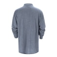 thumbnail image 3 of PEASKJP Men Polo Shirt Polos for Men Men's Polo Shirts Long Sleeve Golf Shirt Casual T Shirts (Grey,3XL), 3 of 5