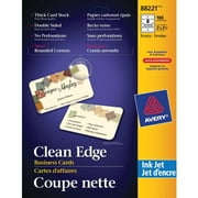 Avery�� Clean Edge 88221 Inkjet Business Card, Ivory