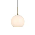 thumbnail image 3 of Living District Baxter 10 Inch Pendant Frosted White Shade in Satin Gold, 3 of 9