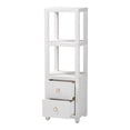 thumbnail image 2 of bali & pari Xavier Grasscloth Tall Storage Cabinet Woven Accent Tower Bookcase, 2 of 6