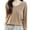 Gold, variant on Womens Long Sleeve V Neck Shirts Loose Fitted Casual Tops Stretchy Base Layer Basic Thermal Undershirt