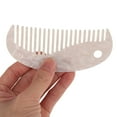 thumbnail image 3 of Unique Bargains 1 Pc Semicircular-shape Hair Comb White Acetate Sheet, 3 of 5