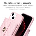 thumbnail image 3 of Nalacover Crossbody Wallet Case for iPhone 15 with Shoulder Strap Lanyard, Elegant Premium PU Leather Card Slots Cover with Metal Lock Button Silicone Shockproof Case, Pink, 3 of 7