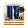 thumbnail image 2 of Cortinas Blackout Ventana Sala 300x230cm 2 Paneles Azul marino, 2 of 5