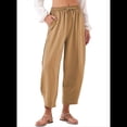 thumbnail image 2 of Pantalones Rectos Holgados Informales de Algodón y , Color Caqui, Talla XXL, 2 of 5