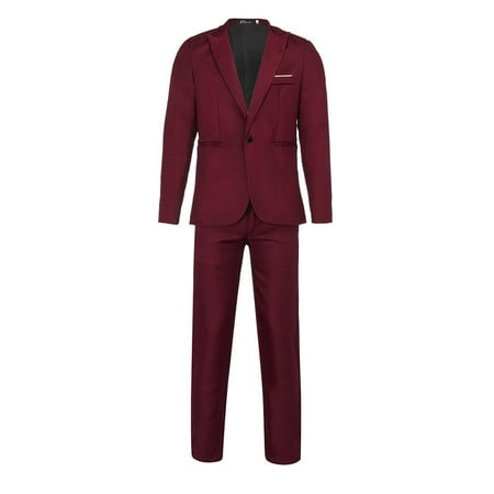Viikei Mens Clothes on Gifts for Men Men s Fashion Suit Jacket + Suit Pants Two-piece Suit