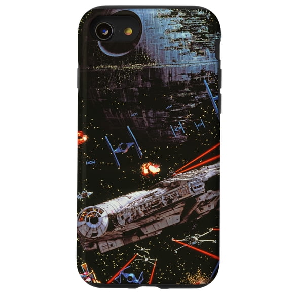 Funda Negra de Batalla Estrella de la Muerte II Star Wars para iPhone SE 2020