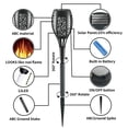 thumbnail image 6 of Euur Solar Lights Outdoor, Solar Torch Lights with Flickering Flame, 6Packs 12LED TorchLights Solar Lights Outdoor, IP65 Waterproof Solar Torch Light Auto On/Off for Garden,Patio, Yard, Pathway, 6 of 6